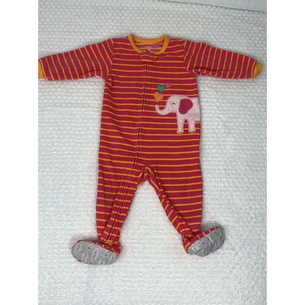 Sleepers fleece footie pajamas Carters Size 12M